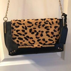 Sole Society Bags - NWOT Leopard and Black Vegan Leather Purse Sole Society Bags - NWOT Leopard and Black Vegan Leather Purse